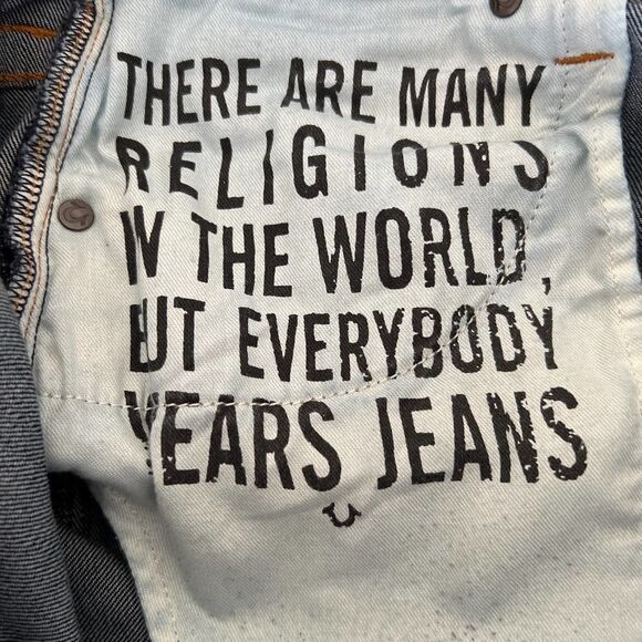 True Religion Rocco Relaxed Skinny Jeans Button Fly womens size 31 - Picture 8 of 9